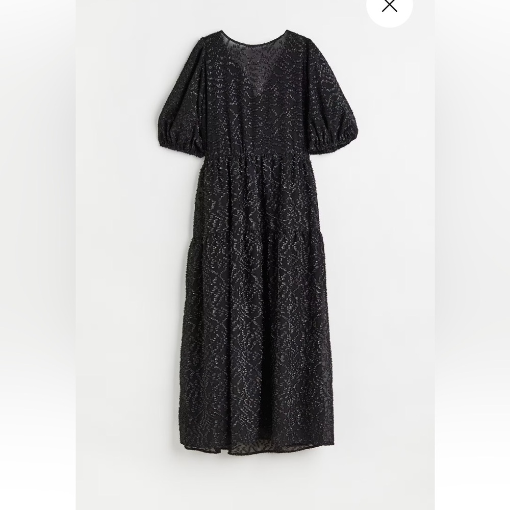 H&M Metallic Shimmer Midi Dress • Holiday / Evening